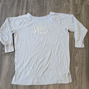 Victoria's Secret Heather Gray Top Long Sleeves "LOVE" cozy Shirt Size XL